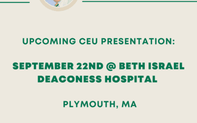 Upcoming CEU Presentation at Beth Israel Deaconess Plymouth