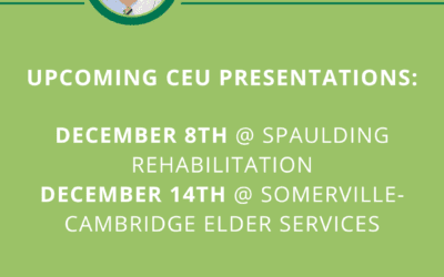 Upcoming CEU Presentations December 8th and 14th